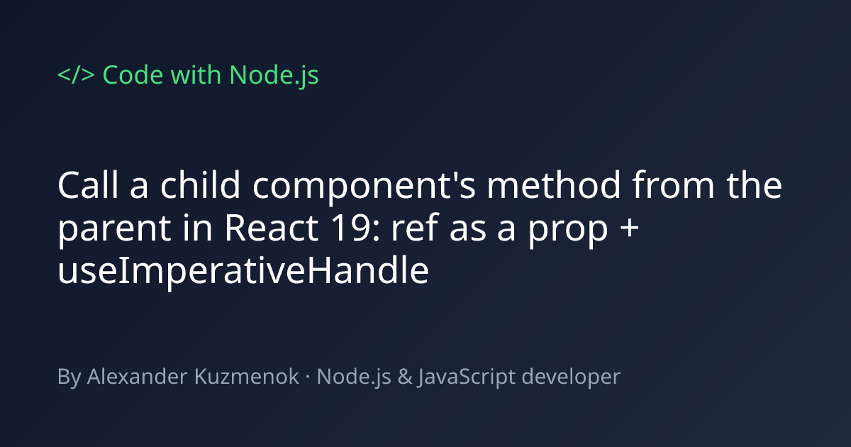 How to call child component method with forwardRef and ...